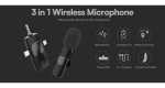Wireless Microphone M11 3in1 - Image 2