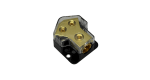 Blackspider 1-In 2-Out Gold-Plated Car Audio Power Distribution Block