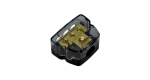 Blackspider 1-In 3-Out Gold-Plated Car Audio Power Distribution Block