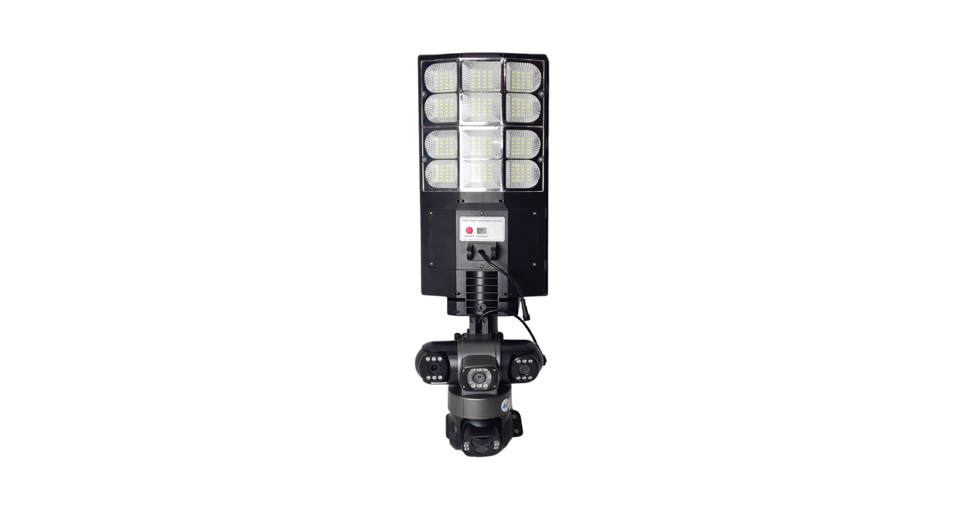 V380 Pro Triple Lens Solar Street Light Security Camera - My Audio